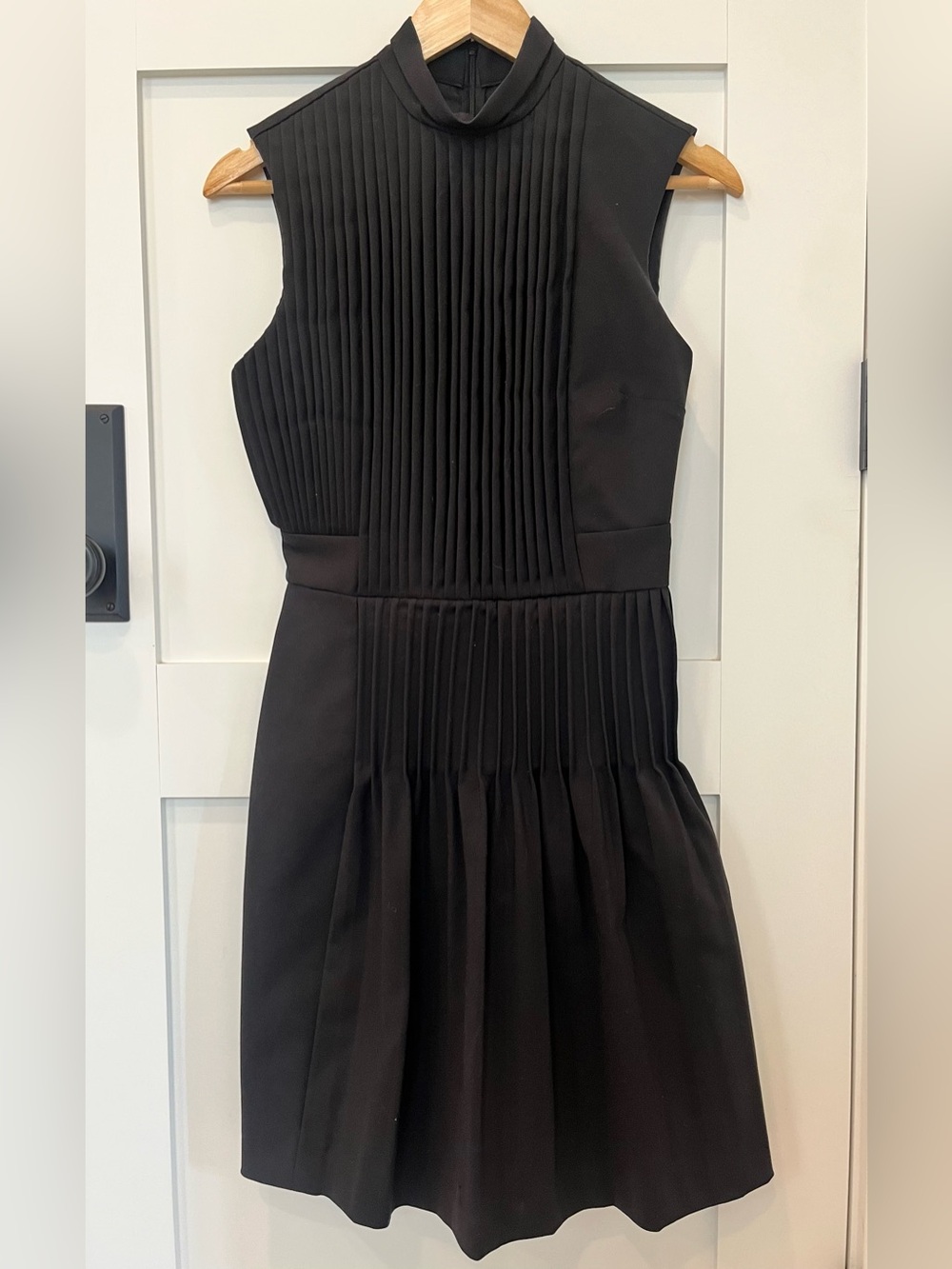 Tailored Black Pleated Cocktail Dress by Pure Navy